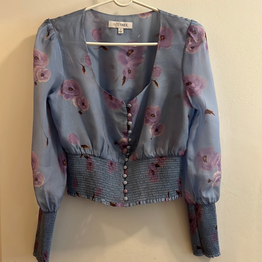 Silk Intermix blouse ; bohemian style